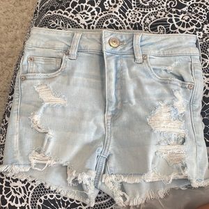 American eagle size 4 high rise shortie jean shorts